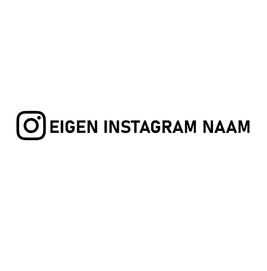 Eigen Instagram naam sticker